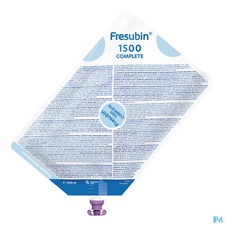 FRESUBIN 1500 COMPLETE 5 x 1500 ml EASY BAG