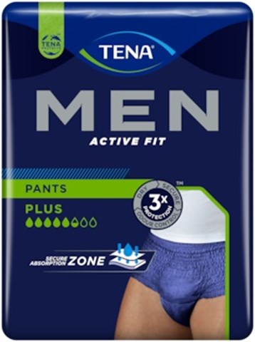 TENA Men Active Fit pants small/medium omtrek 75-105cm Plus 12 st