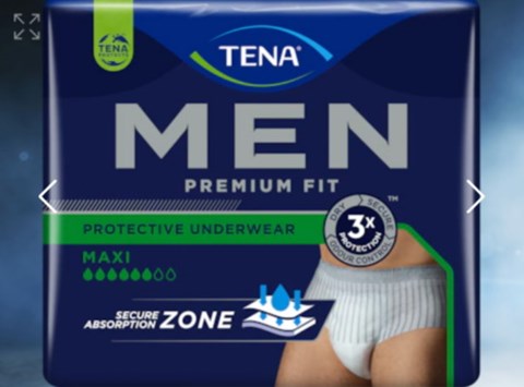 TENA Men Premium Fit Maxi pants large/xlarge omtrek 95-130cm 10 st