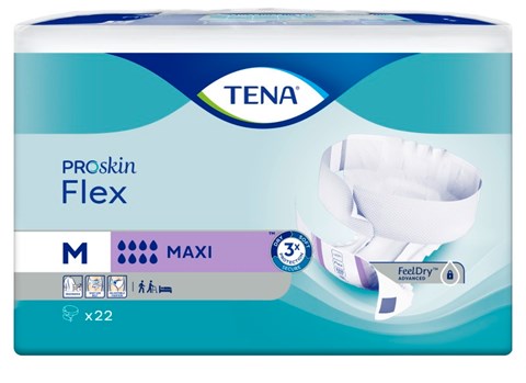 TENA Flex maxi change complet d&#39;incontinence avec ceinture M 71 cm-102 cm ProSkin 22 pcs