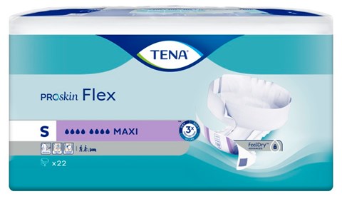 TENA Flex maxi change complet d&#39;incontinence avec ceinture S 61 cm-87 cm ProSkin 22 pcs
