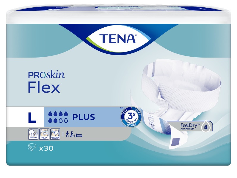 TENA ProSkin Flex heupbandslip L 83 cm-120 cm Plus 30 st