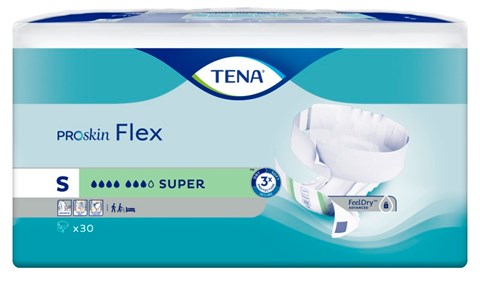 TENA Flex super change complet d&#39;incontinence avec ceinture S 61 cm-87 cm ProSkin 30 pcs