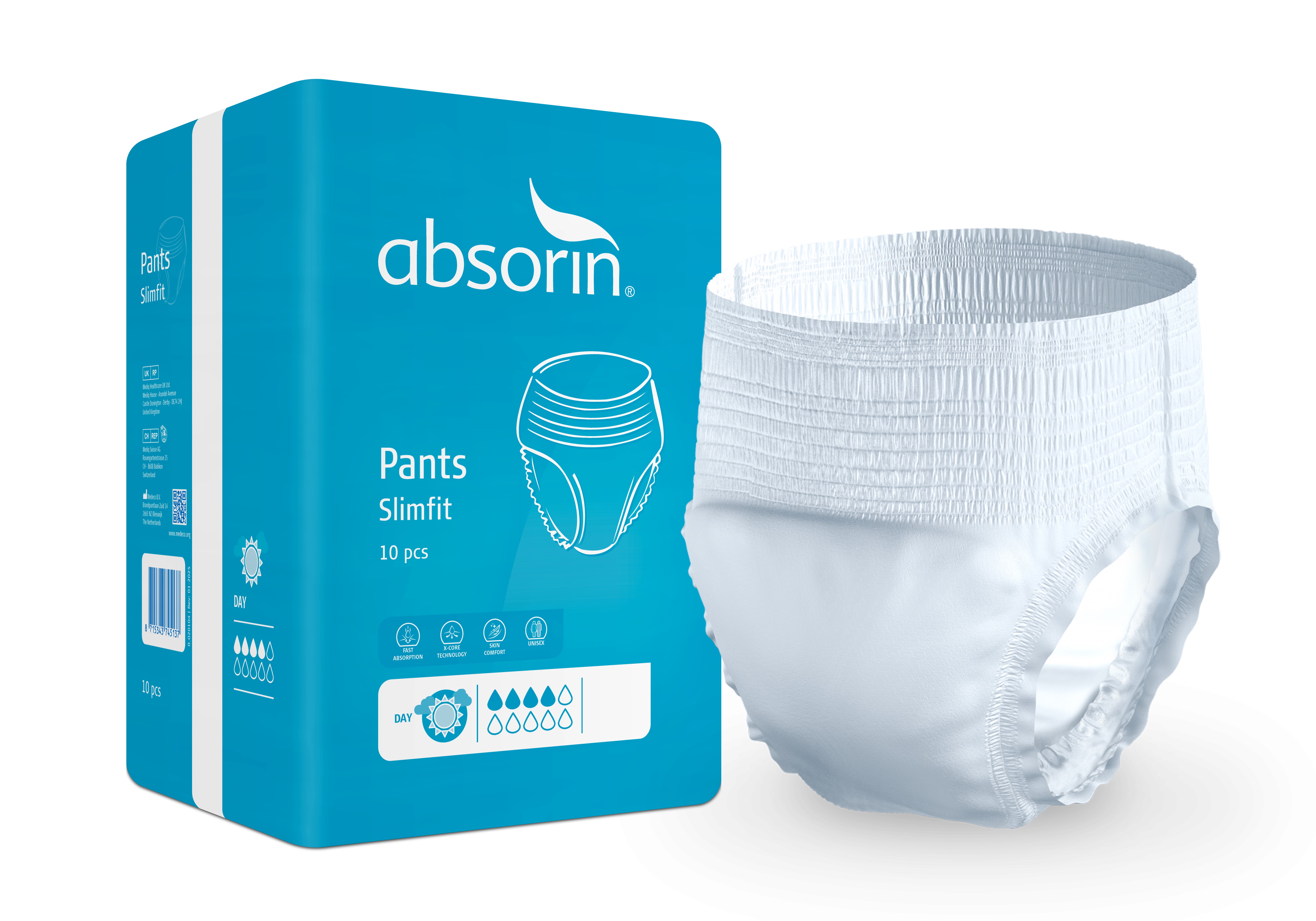 Absorin Comfort pants medium omtrek 120cm Slimfit