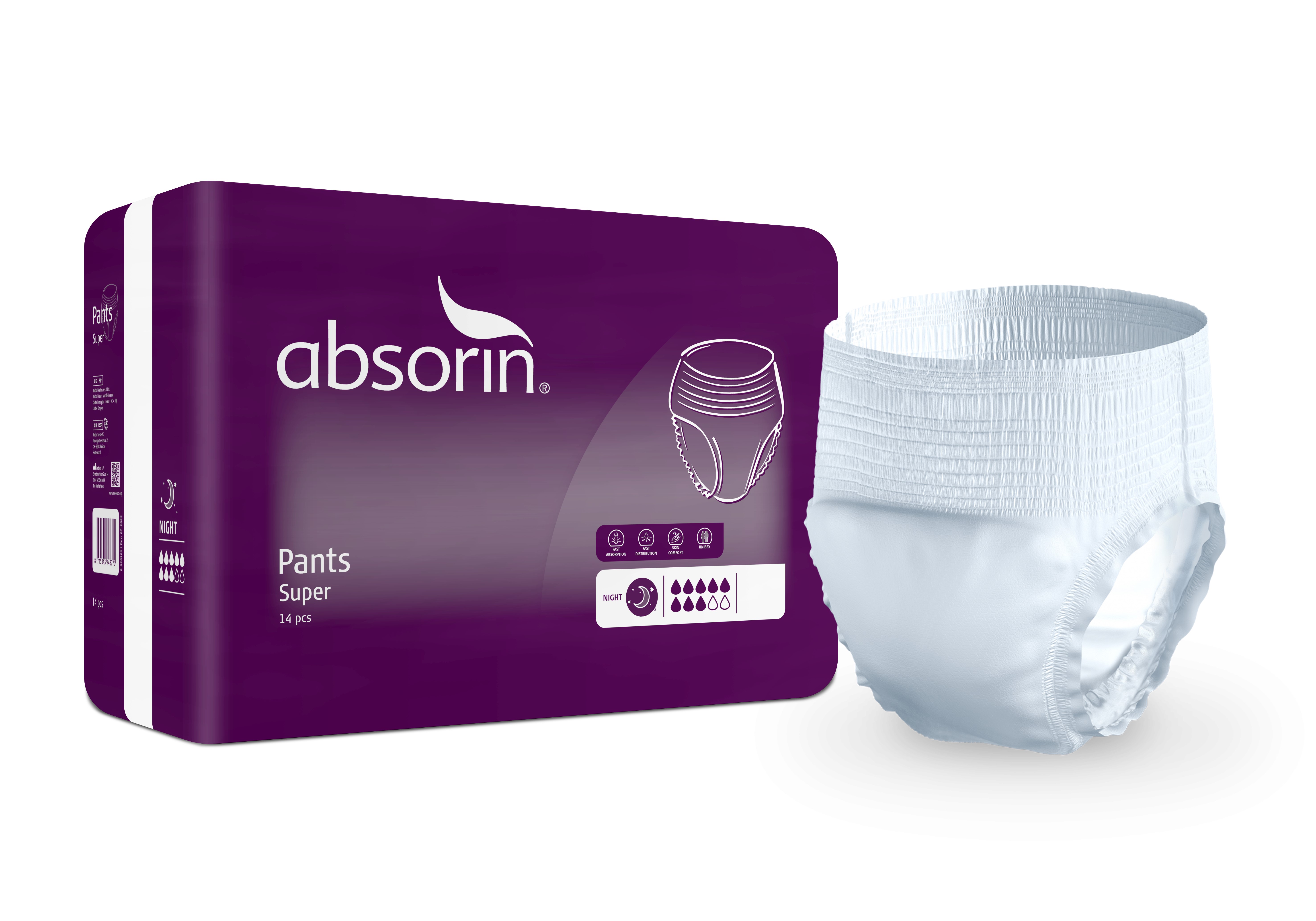 Absorin Comfort pants 2x-large omtrek 195cm Super 11 st